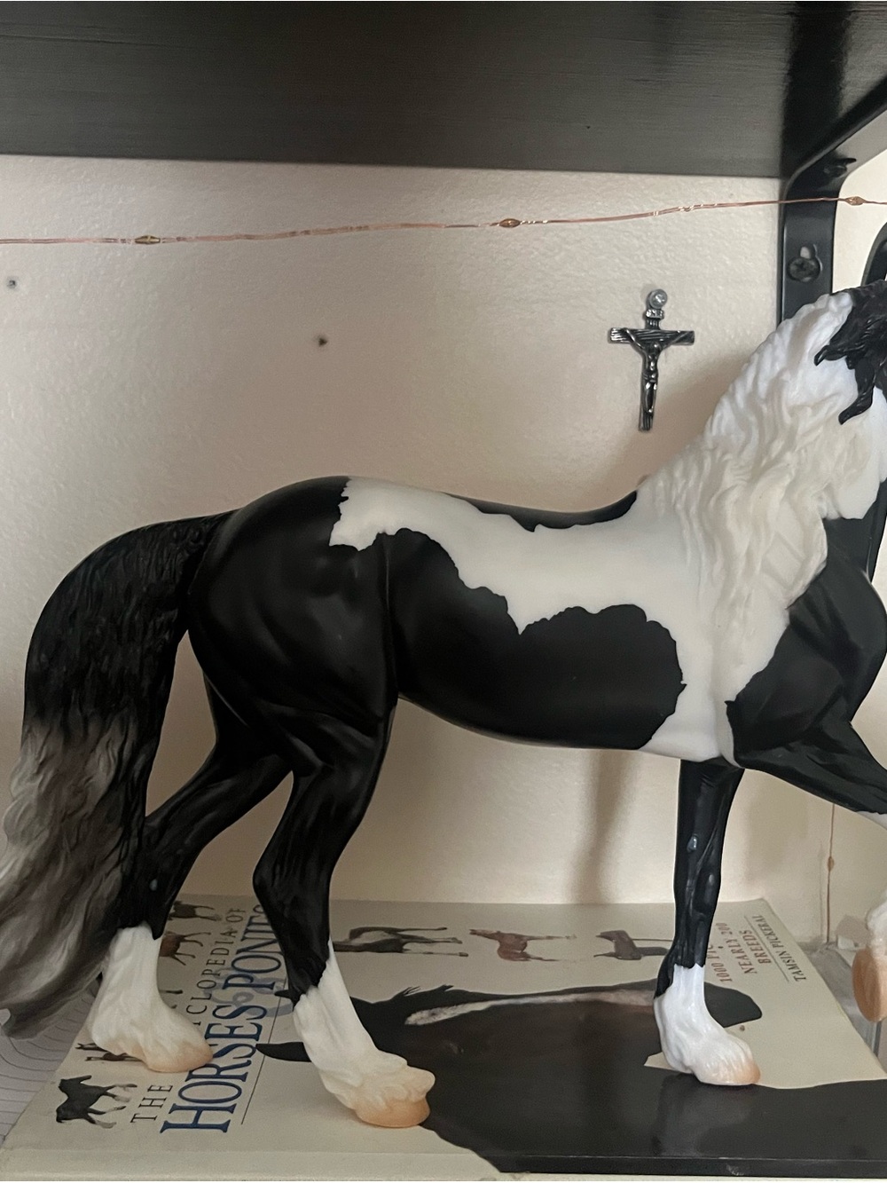 Breyer Black and White Painted Horse Figurine